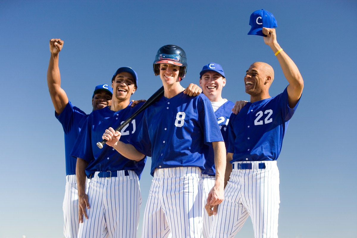 horizontal portrait of a basebal