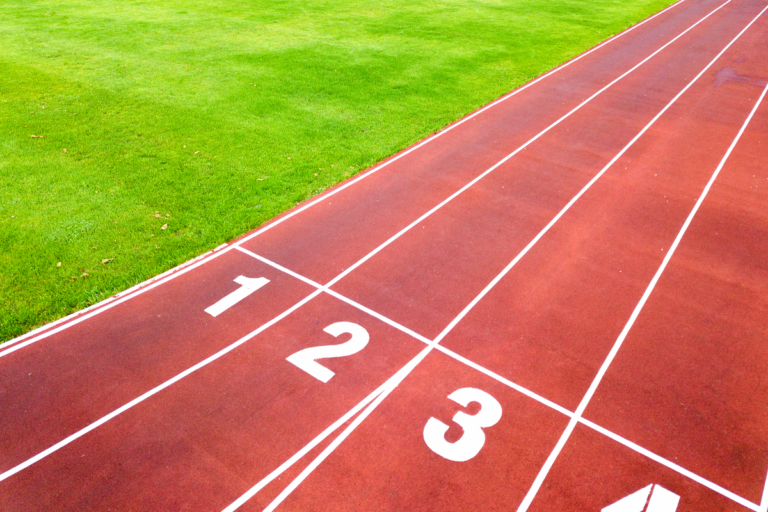 aerial view of sports stadium wi