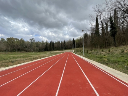 athlete track or running track a