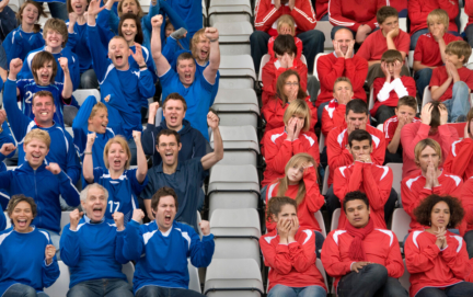 rival fans at football match 202
