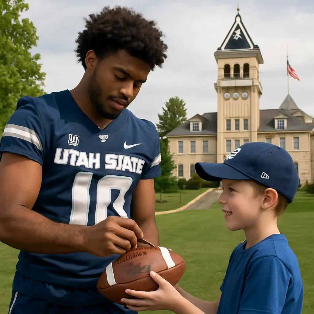 athlete signing autographs
