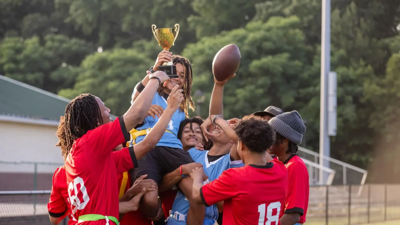 best 7v7 flag football teams action
