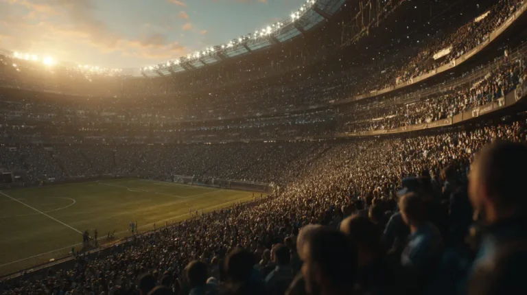 professional sports match in stadium