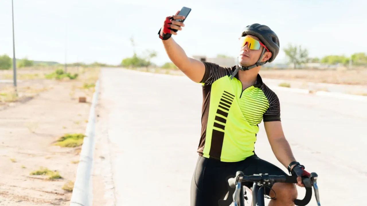 student triathlete creating social media