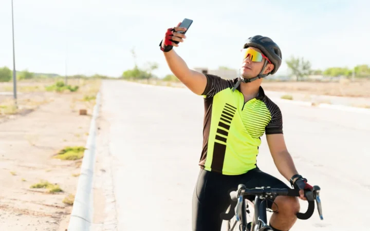 student triathlete creating social media
