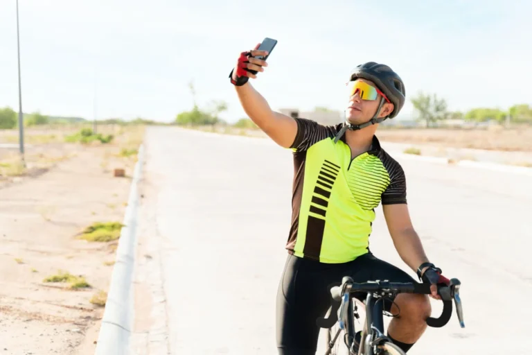 student triathlete creating social media