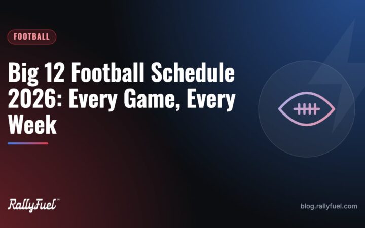 Big 12 Football Schedule 2026: Every Game, Every Week