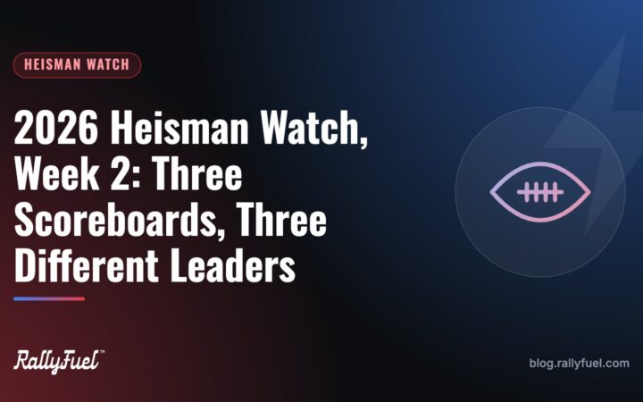2026 Heisman Watch, Week 2: Three Scoreboards, Three Different Leaders