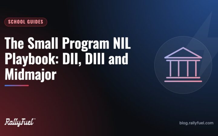 The Small Program NIL Playbook: DII, DIII and Midmajor