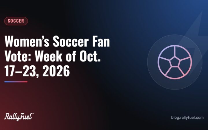 Women’s Soccer Fan Vote: Week of Oct. 17–23, 2026