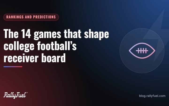 The 14 games that shape college football’s receiver board