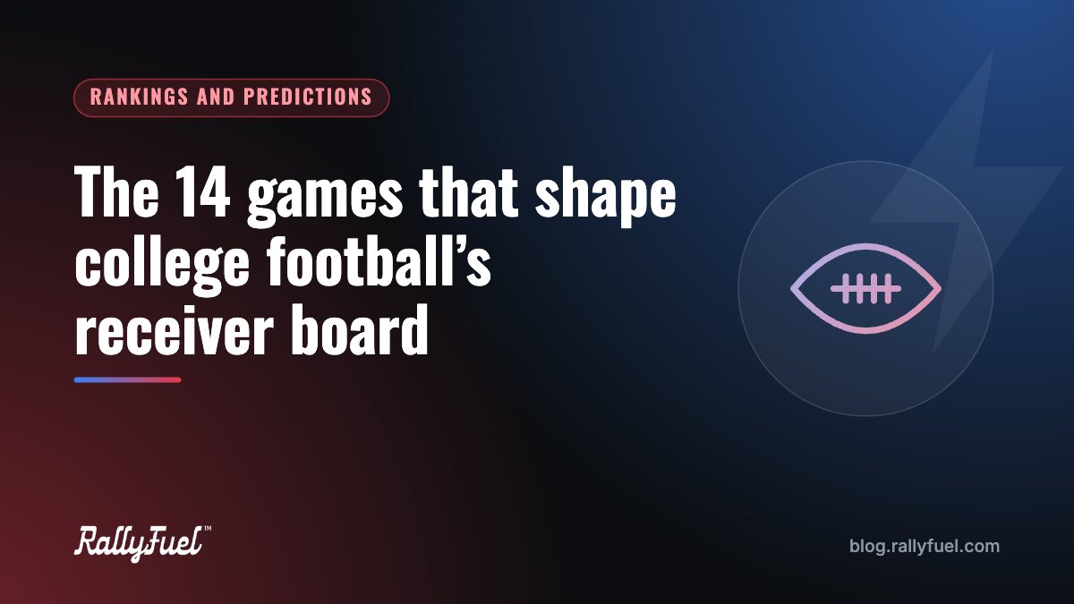 The 14 games that shape college football’s receiver board